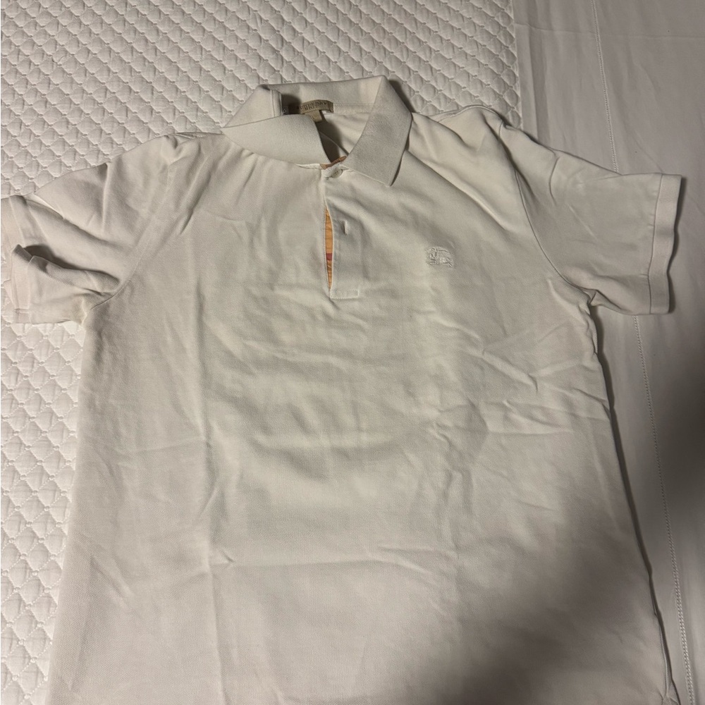Burberry White Polo Shirt